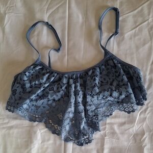 Victoria's Secret Lace Bandeau in Slate Blue